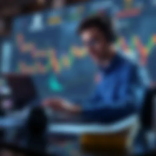 A person analyzing cryptocurrency charts and planning investments with a laptop and notes