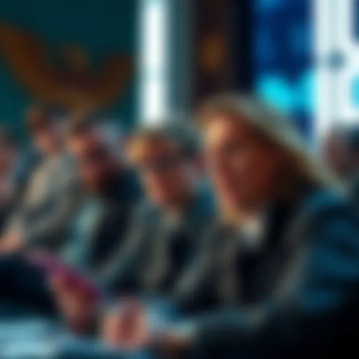 A group of people discussing crypto lobbying with concerned expressions, highlighting tense emotions and serious themes.