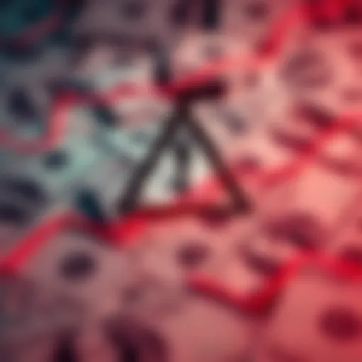 A warning sign overlaid on a digital currency background, symbolizing risks in the crypto market.