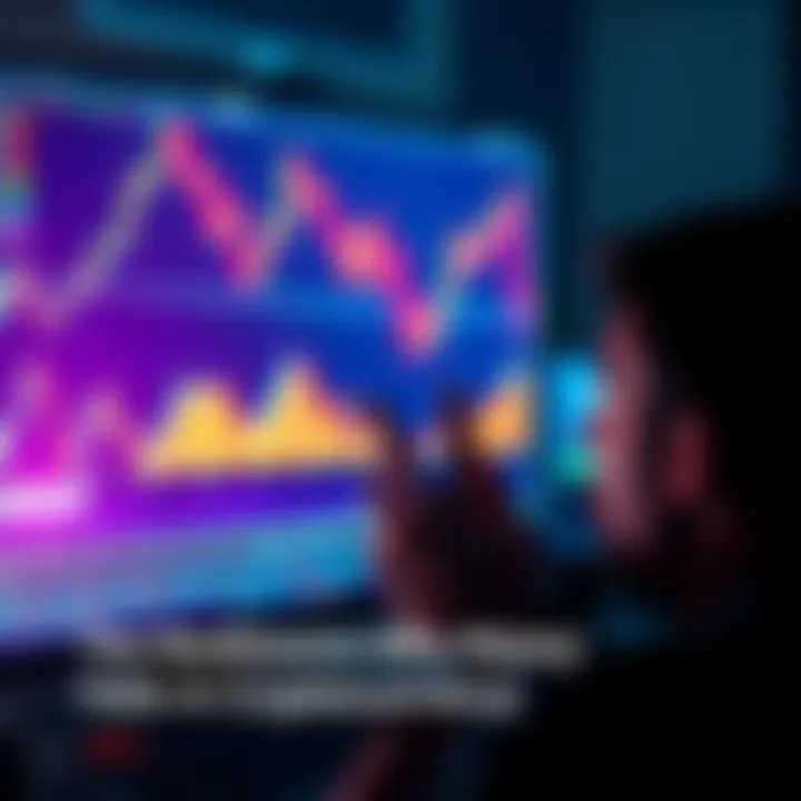 Crypto Market Challenges A frustrated person looks at fluctuating cryptocurrency graphs on a computer screen, symbolizing the difficulties new investors face.