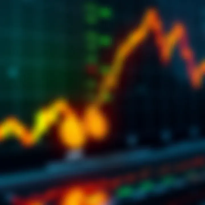 A graph showing a downward trend in cryptocurrency prices, with XRP and SOL symbols highlighted