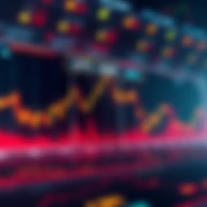 Crypto Market Decline Graph showing a sharp drop in cryptocurrency prices with market indicators