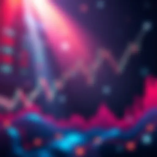 Crypto Market Fluctuations A chart showing the ups and downs of cryptocurrency prices, symbolizing market volatility