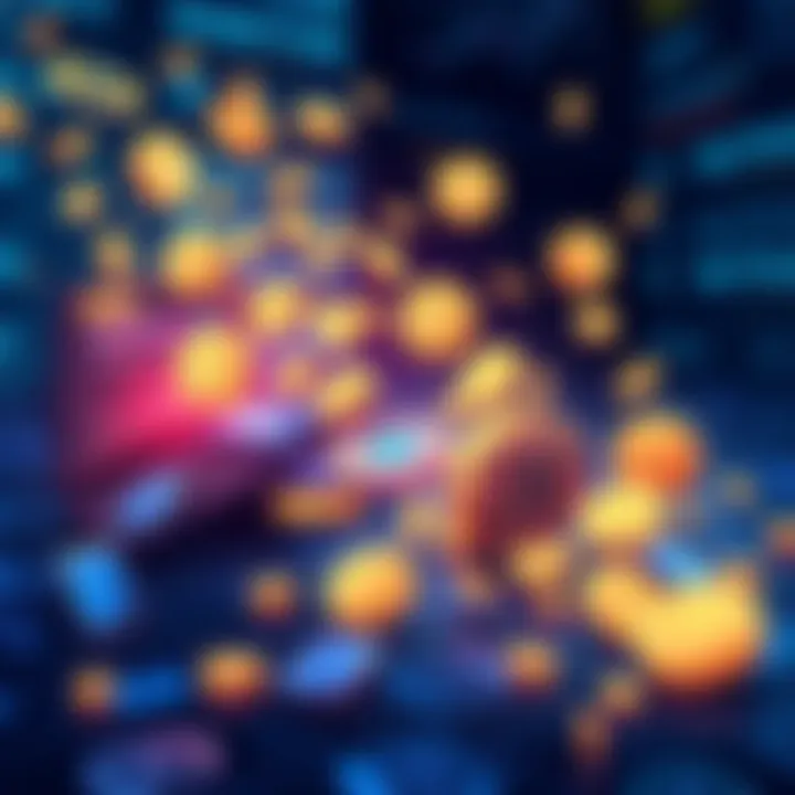 Illustration showing large amounts of cryptocurrency visually exiting a digital wallet, symbolizing the $4 billion outflow over five weeks.