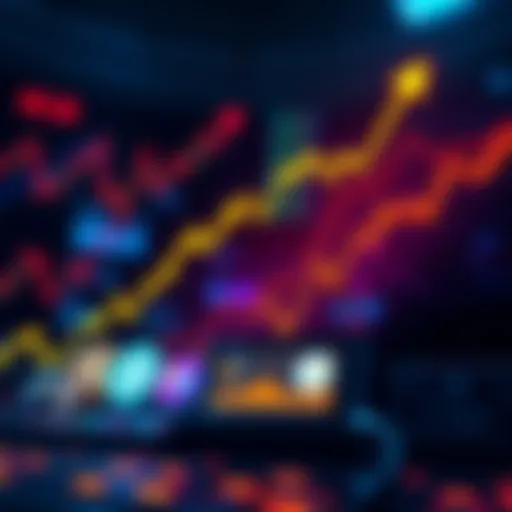 Crypto Market Surge A graphic showing an upward trend in cryptocurrency prices with various coins shown