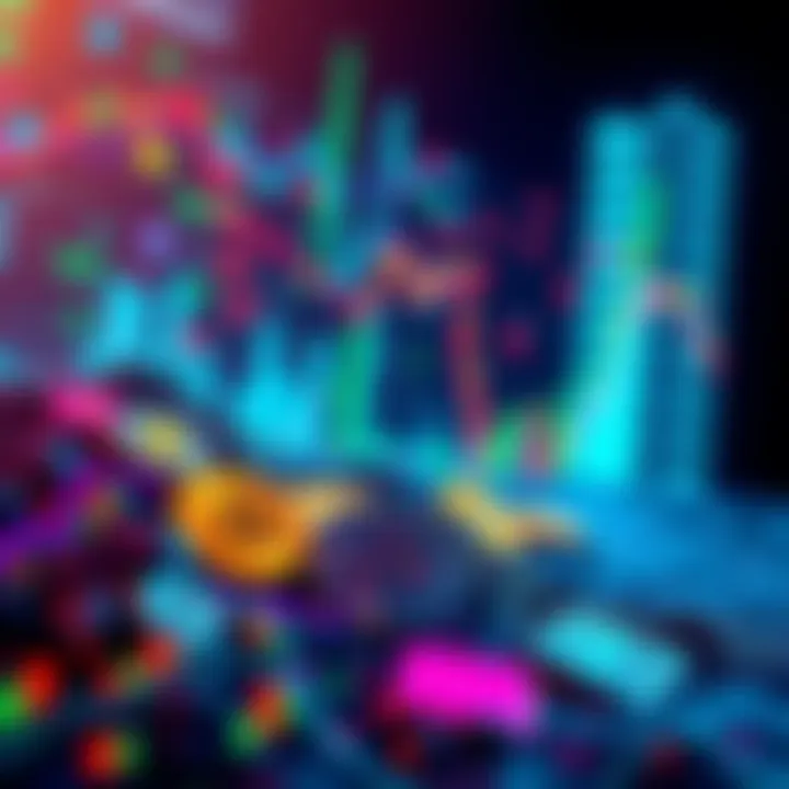 A visual representation of various cryptocurrencies following Bitcoin's price, symbolizing market speculation.