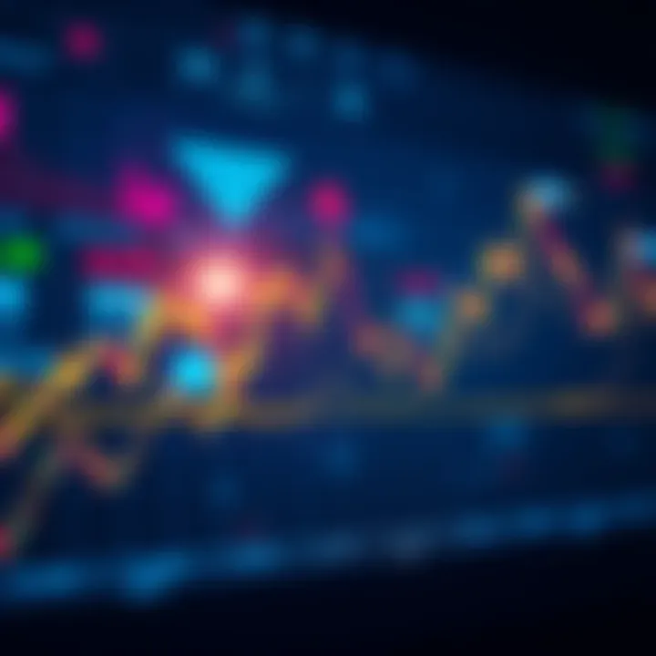 Crypto Market Trends A graph showing fluctuating cryptocurrency prices with bold upward trends indicating buying opportunities amid forced liquidation.
