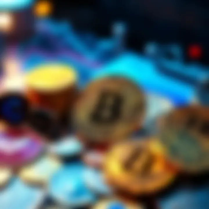 A visual representation of Bitcoin and various cryptocurrency logos, highlighting the concept of a payment gateway.