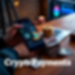 A person holding a smartphone showing a cryptocurrency wallet alongside cash on a table