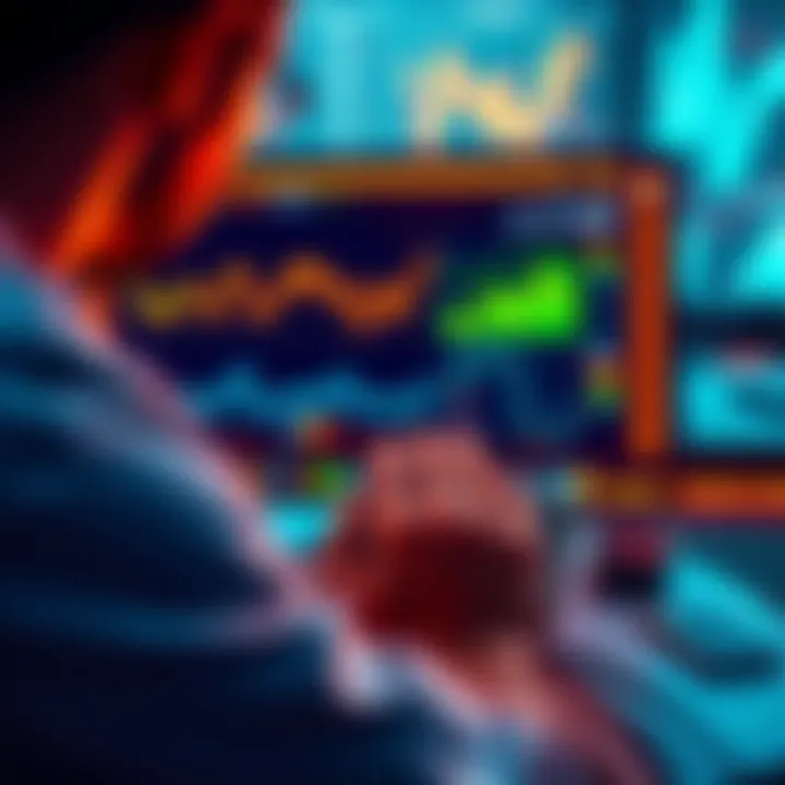 Cryptocurrency Portfolio Management A person managing their cryptocurrency portfolio on a hardware wallet, showing various digital assets and graphs on a screen.