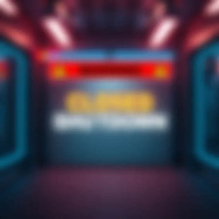 Visual representation of a closed digital finance platform with warning signs, indicating recent security issues in cryptocurrency investments.