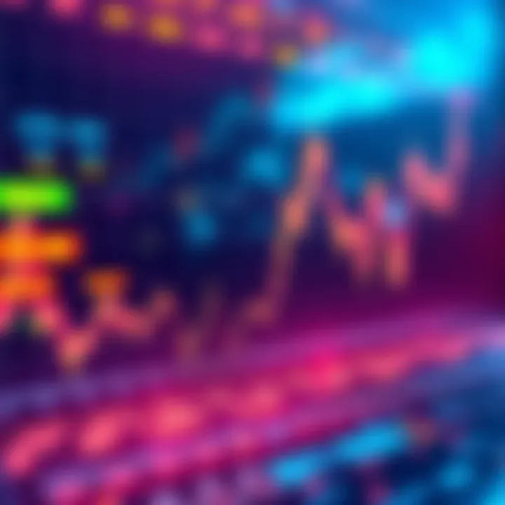 A line chart with fluctuating price points of cryptocurrency, emphasizing market extremes