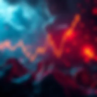 Graph showing rising cryptocurrency prices with a background of troubled global events