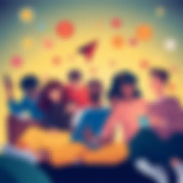 Illustration of diverse people using crypto tools A group of people from different backgrounds easily using various crypto products on their devices, symbolizing accessibility and user-friendliness in cryptocurrency.