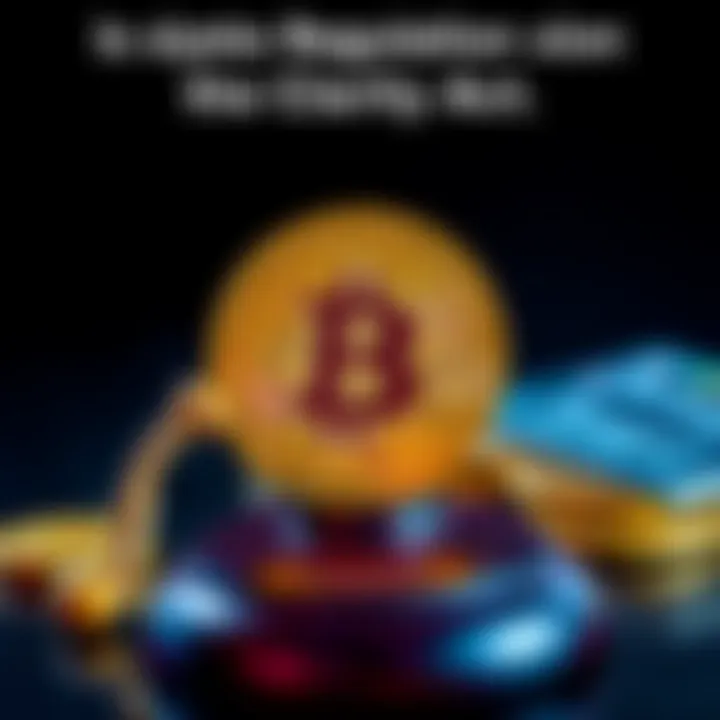 A graphic showing Bitcoin with a legal gavel, symbolizing the impact of the Clarity Act on cryptocurrency regulations