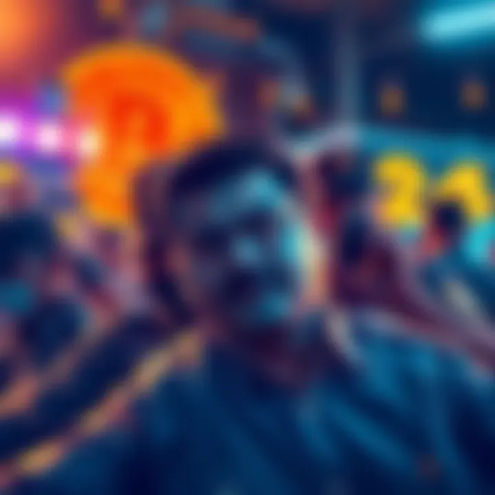 Police arresting a man linked to a crypto scam in Cambodia, with Bitcoin symbols in the background and authorities seizing assets.