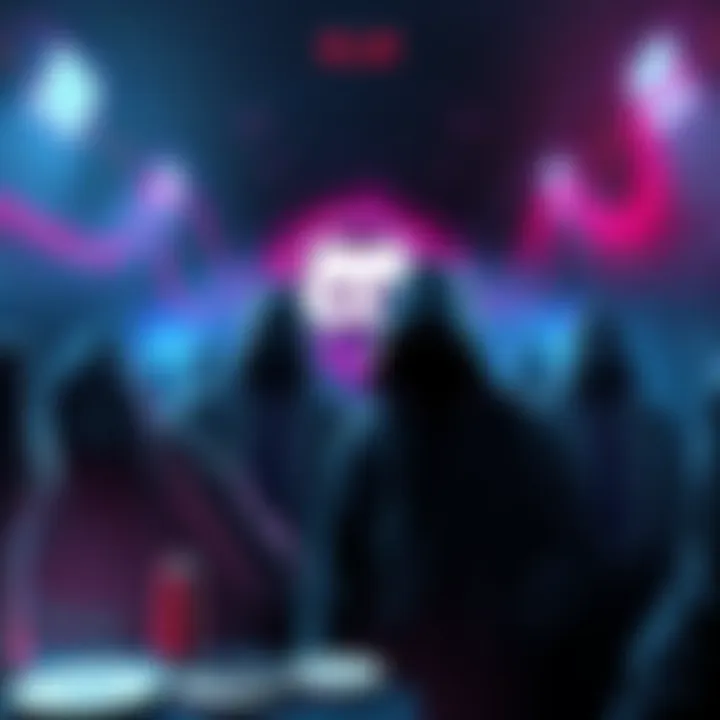 The Underbelly of Cryptocurrency on Discord A visual representation of cryptocurrency scams lurking on Discord, showing shadowy figures and digital currencies