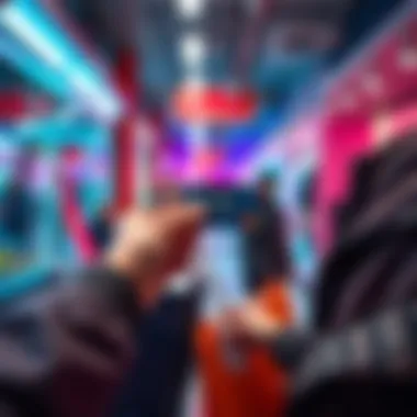 Individual making a purchase at a checkout using a cryptocurrency debit card