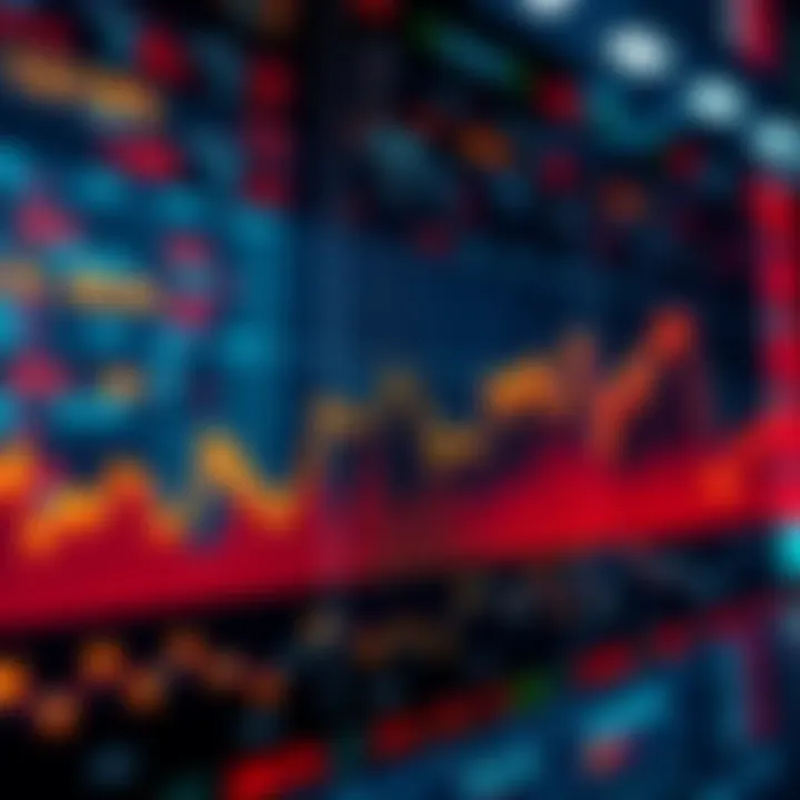 Graph showing falling prices of cryptocurrency stocks indicating discounts