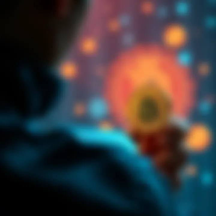 Cryptocurrency Swap on Ledger A person using a Ledger device to swap BTC for ETH via MetaMask, with digital currency symbols in the background.