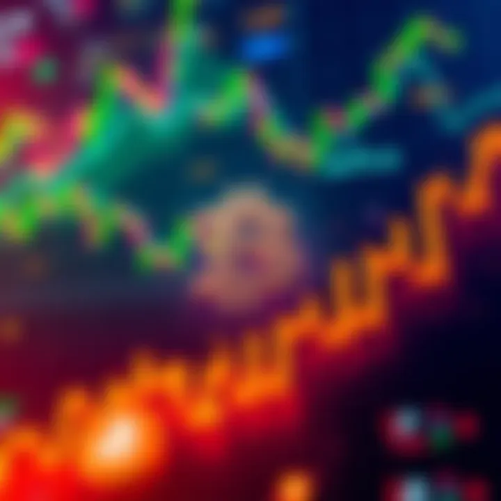 Cryptocurrency Market Under Scrutiny A visual representation of Bitcoin earnings affected by tariffs and U.S. policies, featuring fluctuating graphs and cryptocurrency symbols.