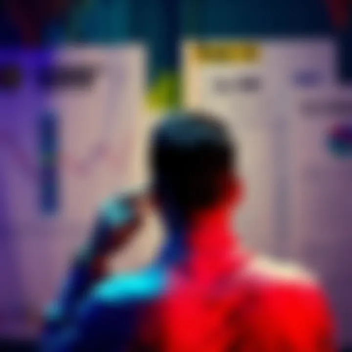 A person pondering over cryptocurrency losses and tax implications, with charts and tax forms in the background, representing the confusion about 1099 reporting.