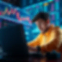 A person looking confused while checking cryptocurrency charts on a laptop, representing challenges in trading without connections