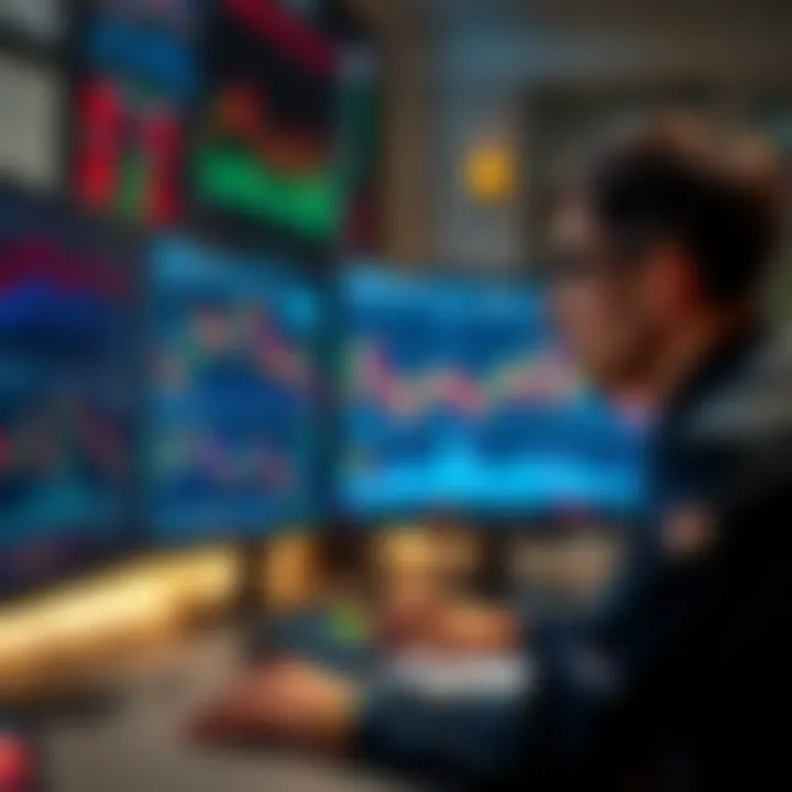 A trader analyzing cryptocurrency charts on a computer screen, reflecting on trading lessons learned.