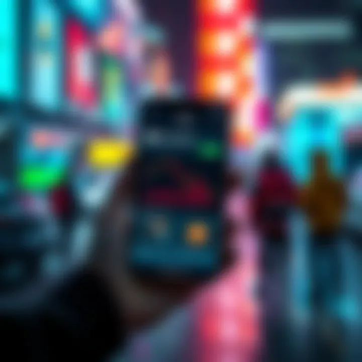 A smartphone displaying a post with smart cashtags linked to crypto assets, showing live price charts and related content.