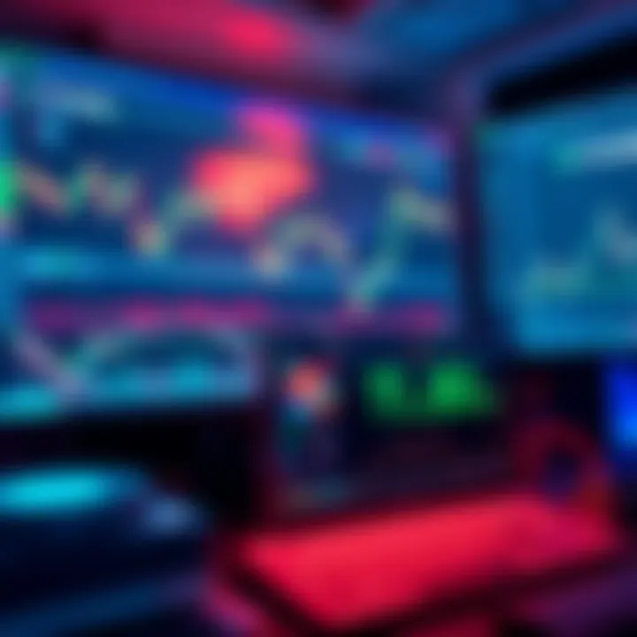 Crypto Trading Tools A computer screen displaying cryptocurrency charts and tools for trading