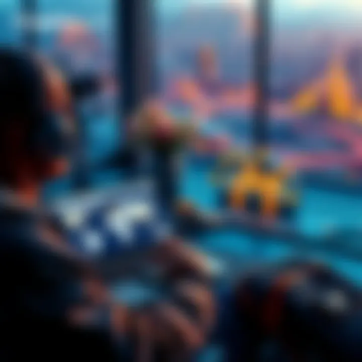 A traveler planning a trip with a laptop and smartphone, showcasing travel rewards and crypto benefits on the screen.