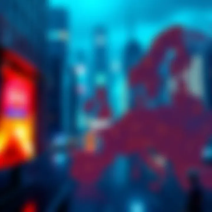 A visual representation of cryptocurrency transactions and EU regulations