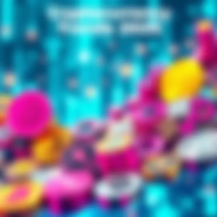 A colorful representation of various cryptocurrency symbols with a digital background, showing the growth of blockchain technology in finance.