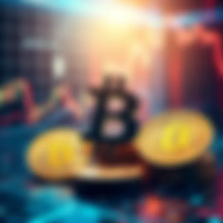Visual representation of crypto and stock market shift