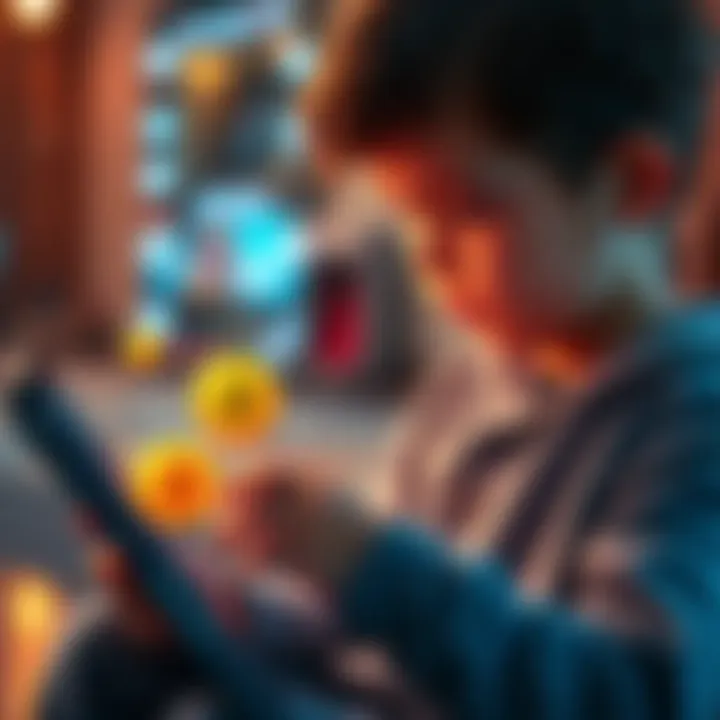 A child exploring a digital wallet app on a tablet, showcasing cryptocurrency icons like Bitcoin and Ethereum