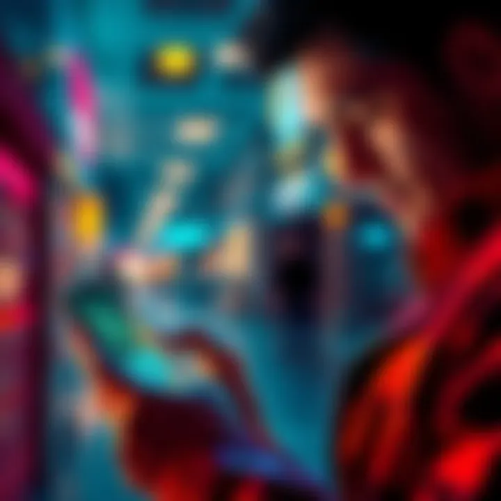 Person checking crypto wallet on phone Individual looking at a cryptocurrency wallet on their smartphone while considering cash options during an emergency