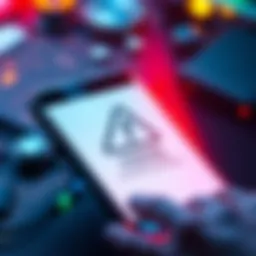 A warning sign with a smartphone displaying a cryptocurrency wallet, indicating a security threat.