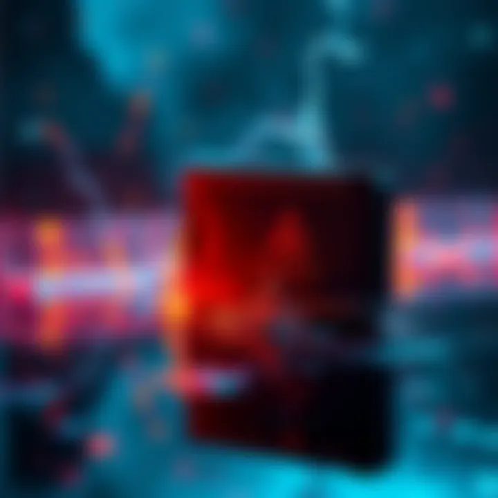 A graphical representation of frustration with crypto wallets, showcasing a Ledger Nano X device in a digital storm, symbolizing reliability concerns.