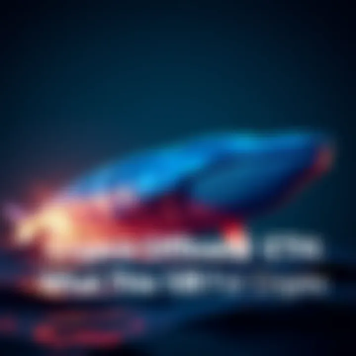 A digital concept of a whale symbolizing a major cryptocurrency transaction