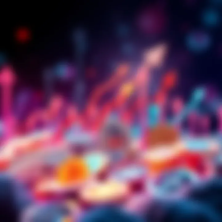 A graphic showing various cryptocurrencies with rising and falling arrows, symbolizing the risks and rewards of earning yield in 2026.