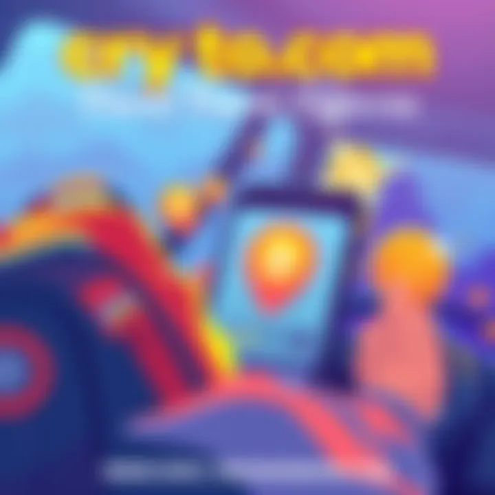 Crypto.com Travel Rewards Illustration showing a person booking travel through the Crypto.com App with rewards symbol and travel icons