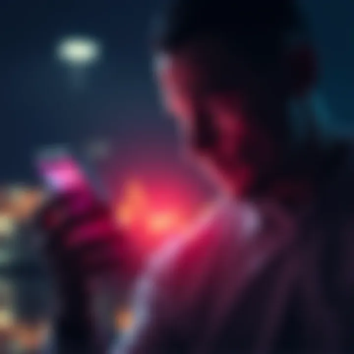 Cryptocurrency Dilemma A person staring at a smartphone displaying a plummeting cryptocurrency graph, symbolizing investment frustration and loss.