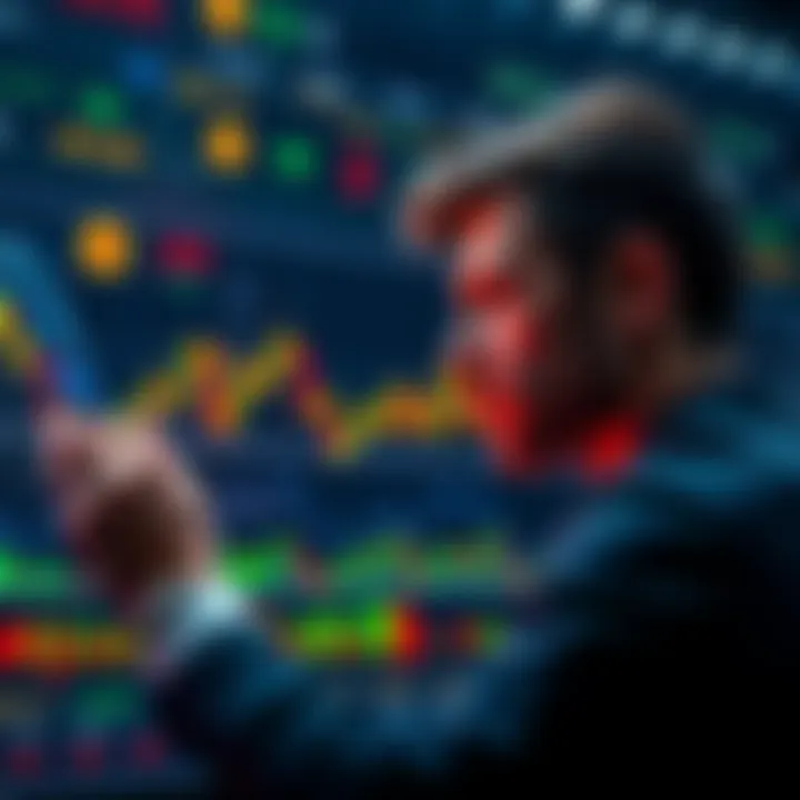 A person analyzing a cryptocurrency chart with an emphasis on Solana, alongside other major tokens like BTC and ETH. The image shows graphs and trends reflecting market changes.