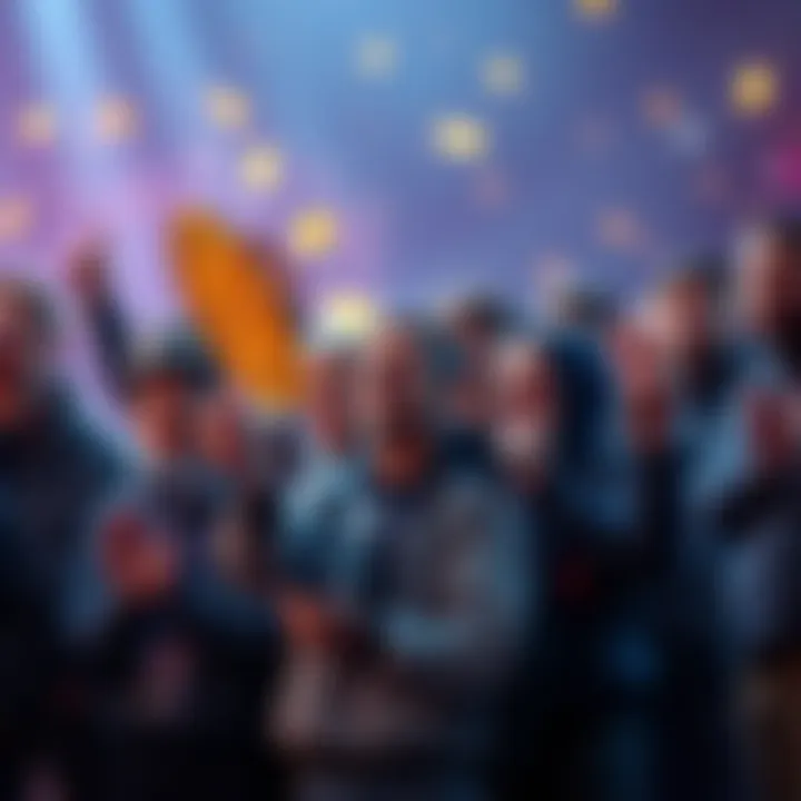 Group of cryptocurrency investors with digital assets symbolizing HODL strategy