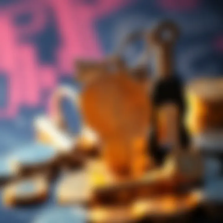 A visual representation of cryptocurrency keys and coins alongside a warning about supply issues.