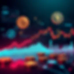 Cryptocurrency Market Crash A graph showing a sharp decline in multiple cryptocurrency values, highlighting LINK and AAVE, with digital currency icons in the background.