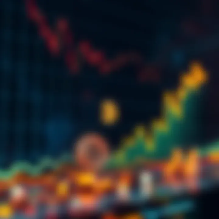Cryptocurrency Market Growth Graph showing the rise of cryptocurrency market value with Bitcoin highlighted, symbolizing inflationary effects on the economy.