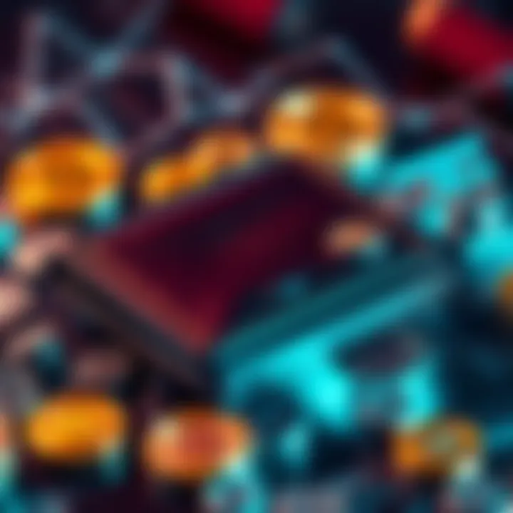 A visual representation of cryptocurrency recovery efforts with a wallet and digital coins