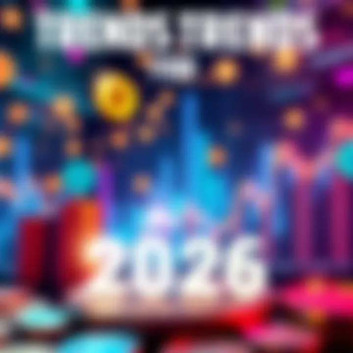 A visually engaging graphic showing rising cryptocurrency trends with various coin symbols and market graphs, hinting at potential growth ahead.