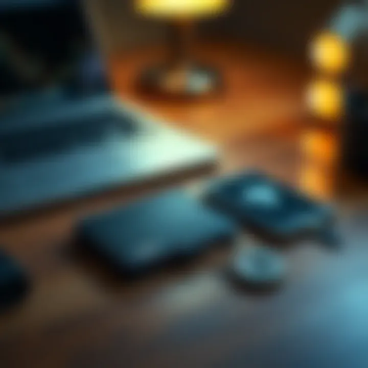 Two cryptocurrency hardware wallets, Ledger and Bitkey, placed on a wooden desk next to a laptop, representing options after the cold card hack